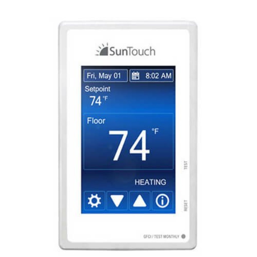 Heating Suntouch Suntouch Thermostats & Accessories | Sunstat Command Programmable Thermostat Touchscreen Lcd (120 Or 240 Vac)