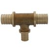 Pex Tribal Tribal F2080 Pex Fittings | 1" X 1" X 3/4" F2080 Pex Tee, For Rehau Tools Only (Lead Free Brass)