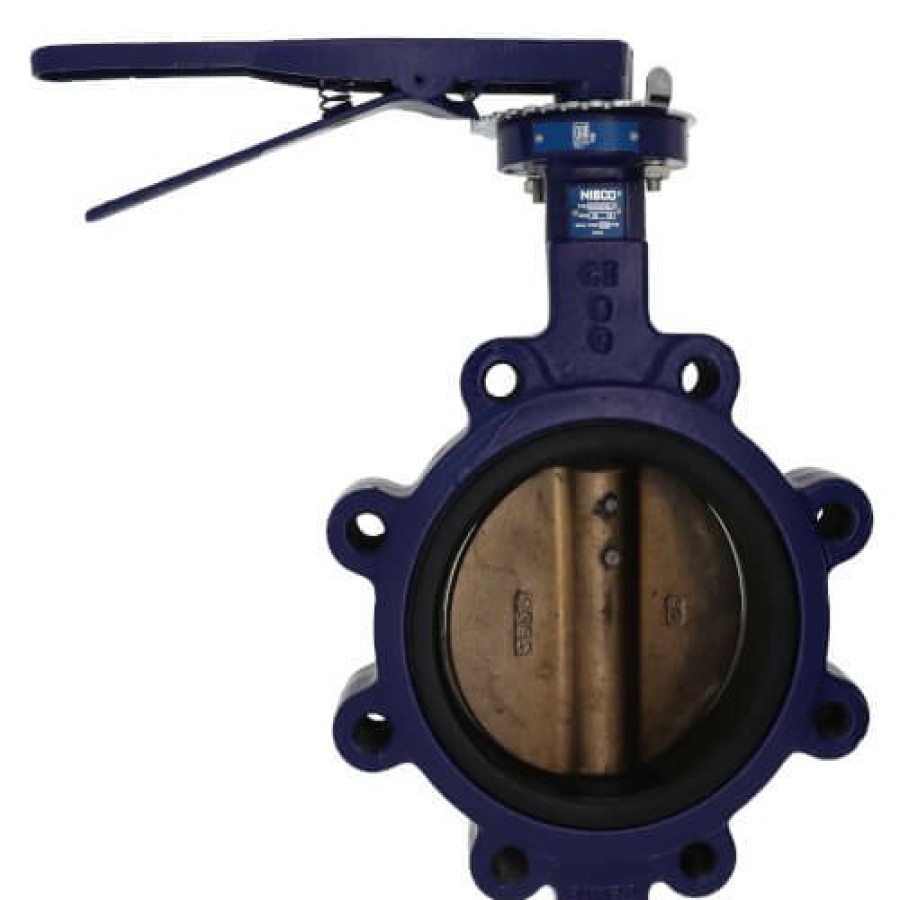 Plumbing Nibco Butterfly Valves | 6" Lug Cast Iron Butterfly Valve, Epdm Cartridge, Lever Handle (200 Psi)