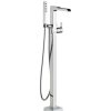 Plumbing Delta Bathtub Faucets | Ara Single Handle Deck Mount Channel Spout Tub Filler Trim W/ Hand Shower (Chrome)