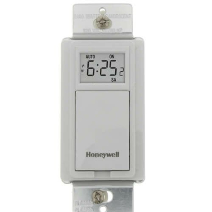 Electrical Honeywell Home In-Wall Timers | Econoswitch Weekly/Daily Programmable Wall Switch (White)