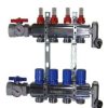 Pex Mr. PEX Mr. Pex Manifolds | 10 Loop 1-1/2" Chrome Plated Brass Manifold W/ Flowmeter & Ball Valve (Fully Assembled)