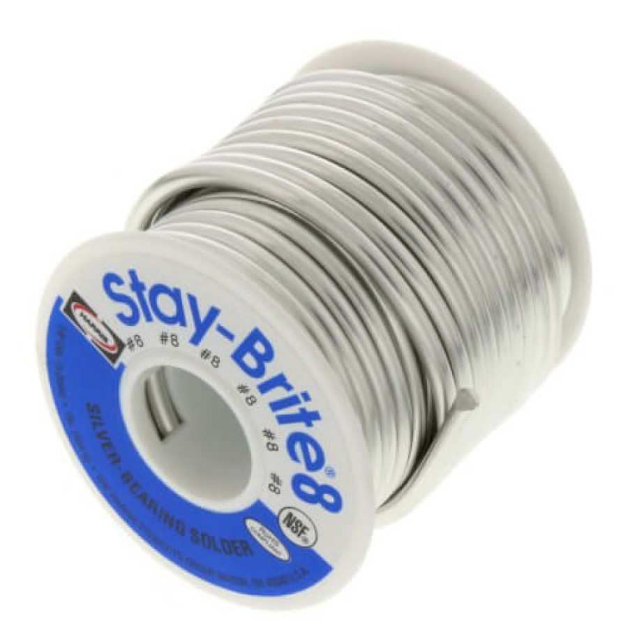 Plumbing Harris | Stay Bright #8 Lead Free Silver Bearing Solder, 1/8" X 1 Lb. Spool (94% Tin - 6% Silver)