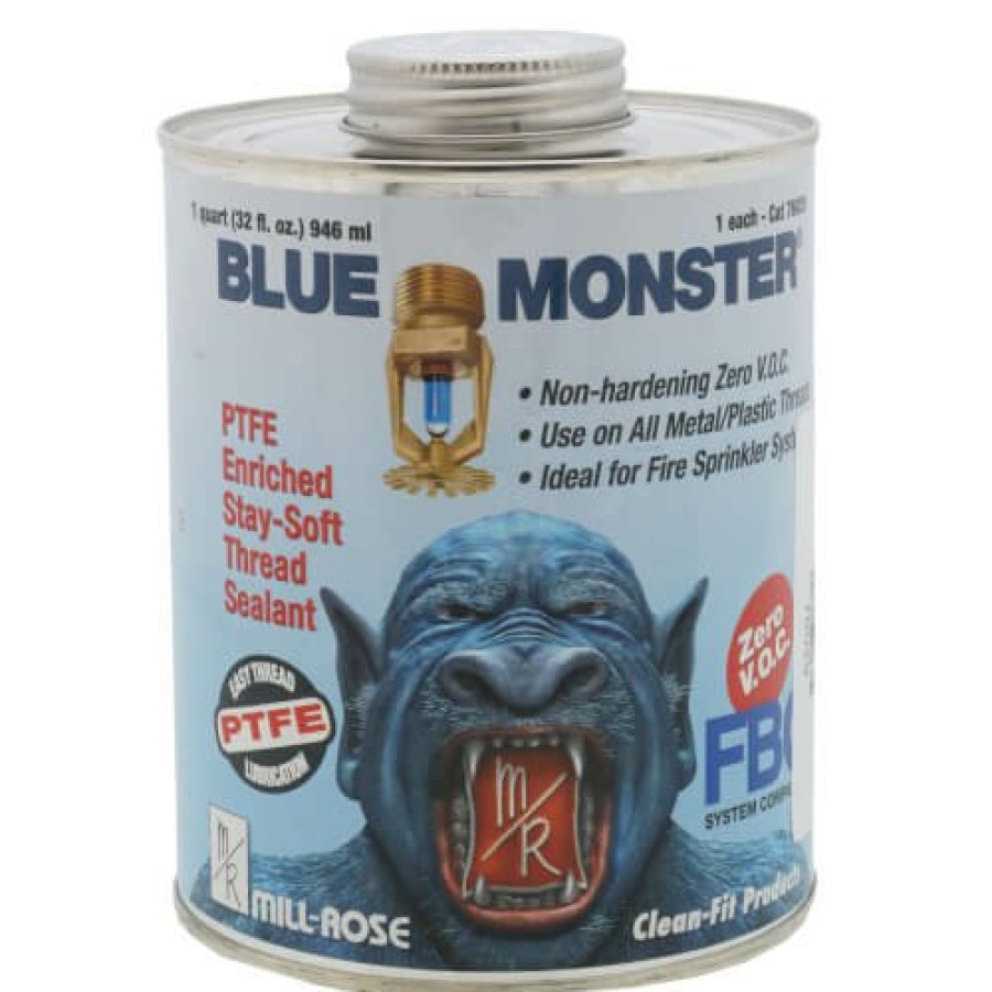 Plumbing Blue Monster Thread Sealants | Blue Monster Stay-Soft Thread Sealant W/ Ptfe (32 Oz.)