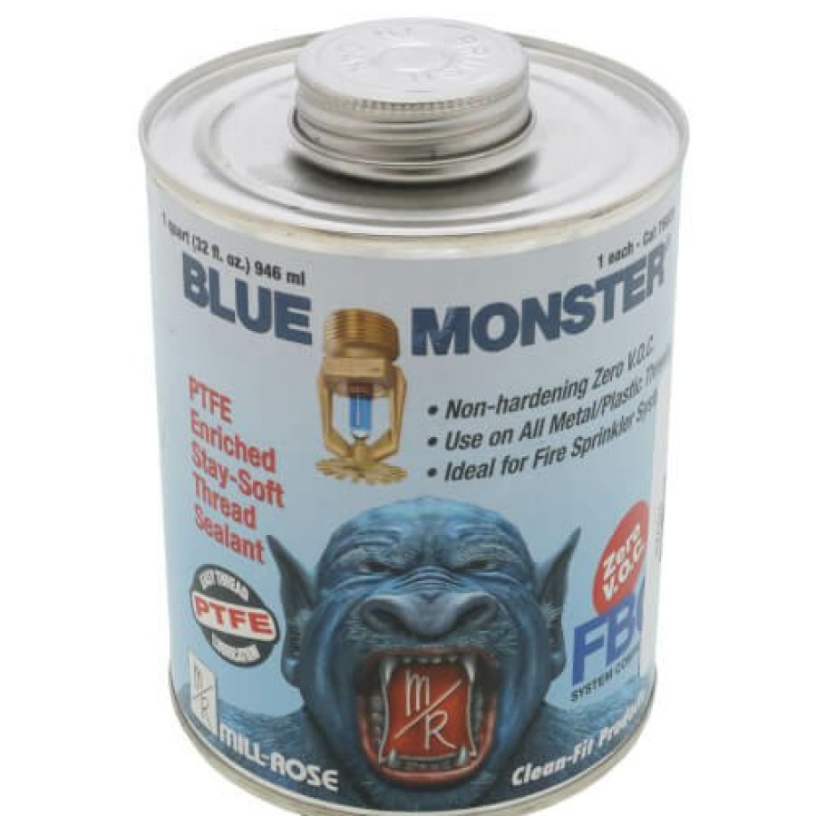 Plumbing Blue Monster Thread Sealants | Blue Monster Stay-Soft Thread Sealant W/ Ptfe (32 Oz.)