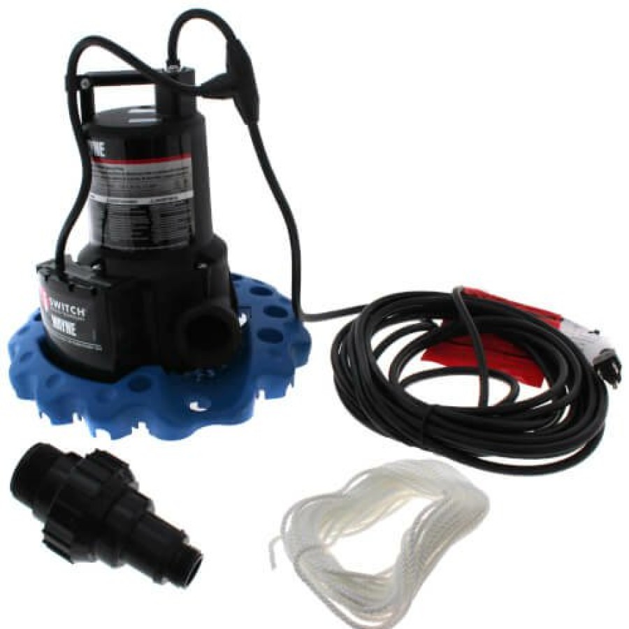 Plumbing Wayne Swimming Pool Pumps | Wapc250 1/4 Hp Automatic Iswitch Thermoplastic Pool Cover Pump (50 Gpm)