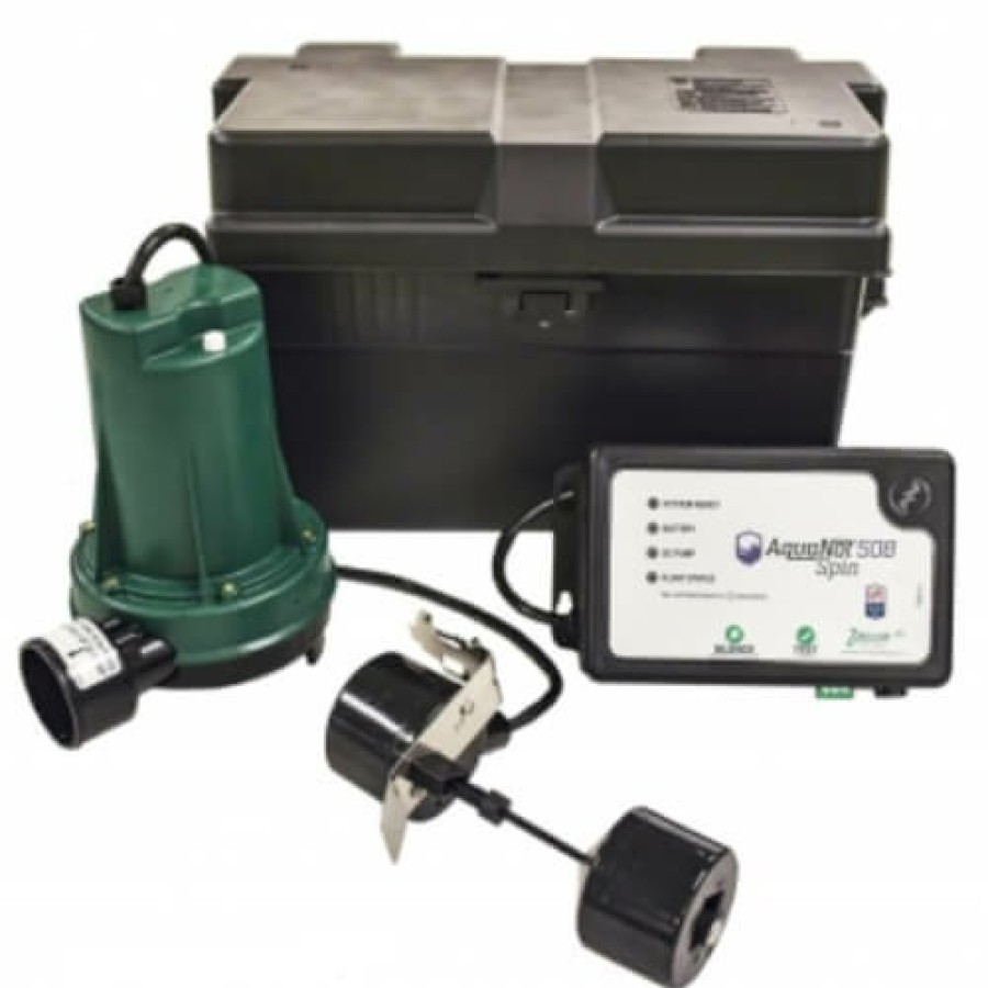 Plumbing Zoeller Sump Pumps | Model 508 Aquanot 12V/Dc Backup Sump Pump System