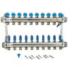 Pex Watts Watts Radiant Heat Manifolds | D3807610Ss, 10 Loop, 1-1/2" Stainless Steel Hi Flow Radiant Heat Manifold