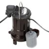 Plumbing Liberty Pumps Effluent Pumps & Accessories | 1/3 Hp Automatic Submersible Effluent Pump W/ Wide-Angle Piggyback Float Switch - 115V - 10 Ft Cord