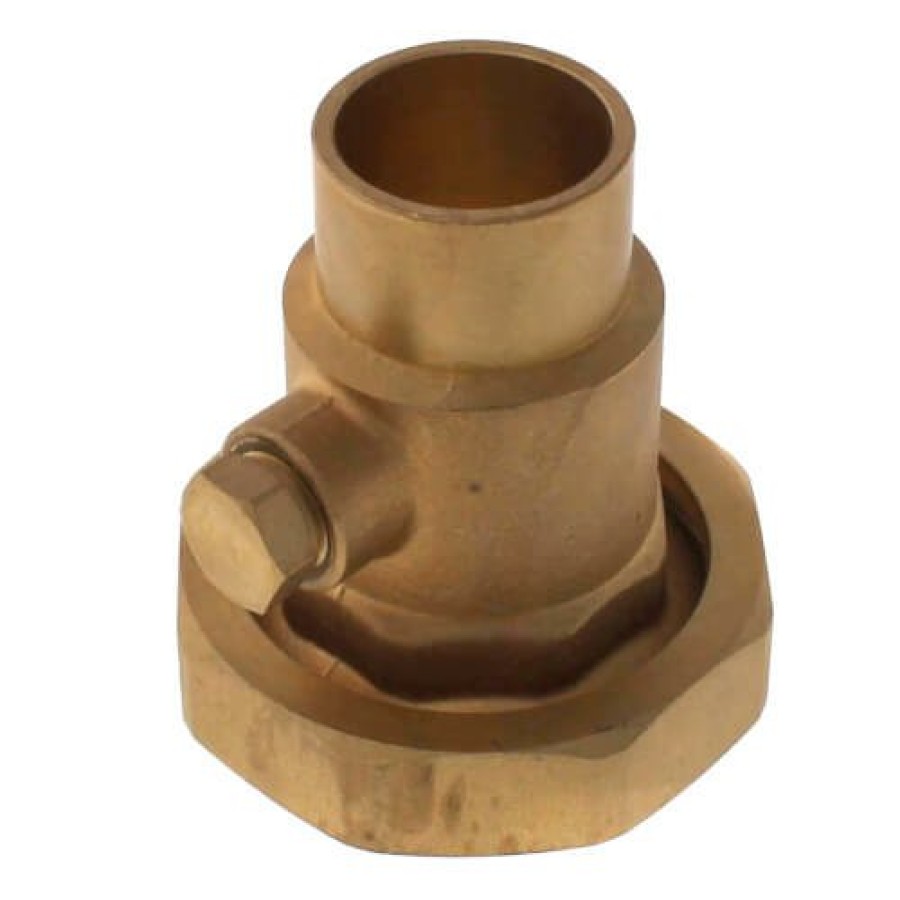 Heating Webstone Hydro-Core Manifolds | 1-1/4" Union X 1" Sweat Hydro-Core End W/ 1/4" Npt Gauge Port