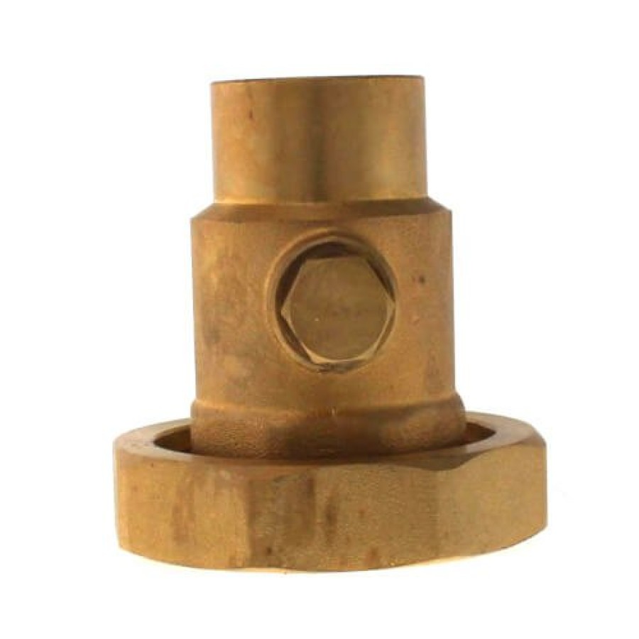 Heating Webstone Hydro-Core Manifolds | 1-1/4" Union X 1" Sweat Hydro-Core End W/ 1/4" Npt Gauge Port