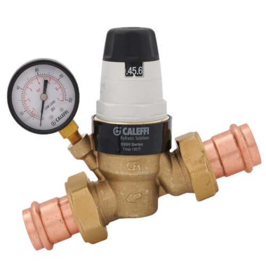 Heating Caleffi Pressure Reducing Valves | 1" Press Pressure Reducing Valve W/ Gauge (Low Lead, Pre-Adjustable)