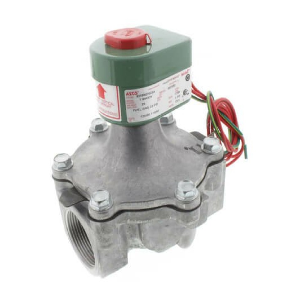 Heating Asco RedHat Combustion Solenoid Valves | 1-1/2" Aluminum Solenoid Air Valve, 1,900,000 Btuh Max (120V)