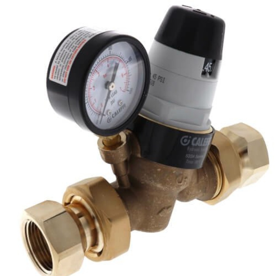 Heating Caleffi Pressure Reducing Valves | 1" Nptf Pressure Reducing Valve W/ Gauge (Low Lead, Pre-Adjustable)