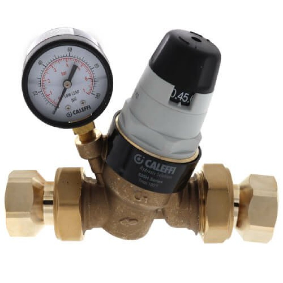 Heating Caleffi Pressure Reducing Valves | 1" Nptf Pressure Reducing Valve W/ Gauge (Low Lead, Pre-Adjustable)