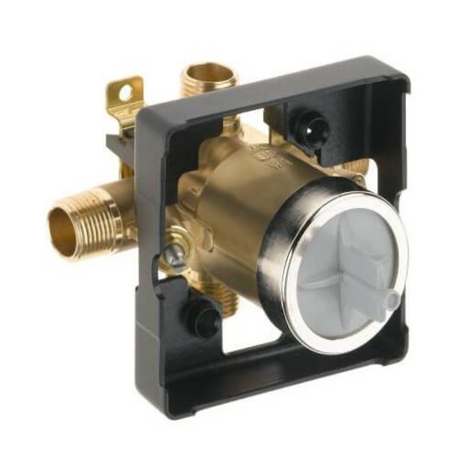 Plumbing Delta Rough-In Valves | Multichoice Valve Body Only W/ Screwdriver Stops, 1/2" Universal Inlets, Outlets