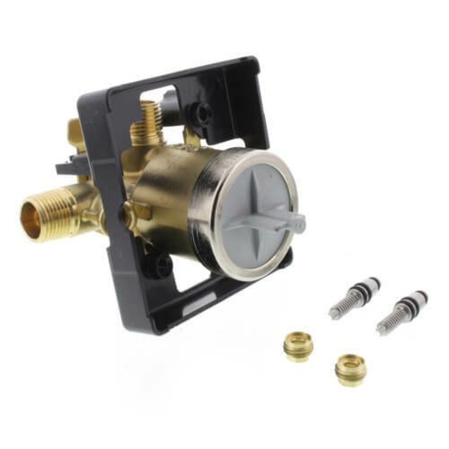 Plumbing Delta Rough-In Valves | Multichoice Valve Body Only W/ Screwdriver Stops, 1/2" Universal Inlets, Outlets