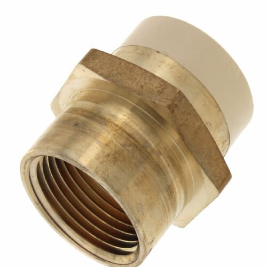 Plumbing Sioux Chief Cpvc Transition Fittings | 2" Cpvc X Fip Brass Straight Adapter (Lead Free)