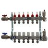 Pex SharkBite Sharkbite Push-Fit Radiant Manifolds | 6 Loop Stainless Steel Radiant Heat Manifold W/ 1/2" Sharkbite Loops