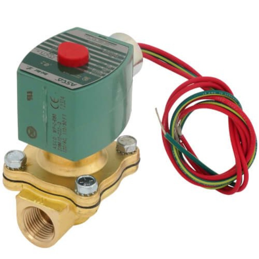 Valves Asco RedHat Pilot Operated Solenoid Valves | 1/2" Normally Closed Solenoid Valve, 4 Cv (120V)