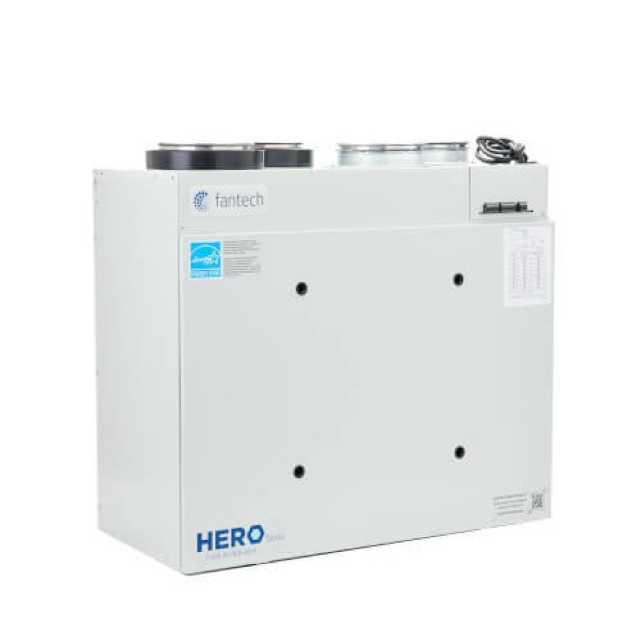 Hvac Fantech Fantech Heat Recovery Ventilators | Hero 150H Heat Recovery Ventilator W/ Electronically Commutated Motors (Ecm), 6" Top Ports, 176 Cfm