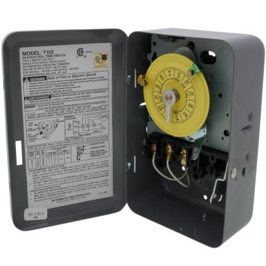 Electrical Intermatic Mechanical Timers | Heavy Duty Mechanical Time Switch, 40A, Spst (208-277V)