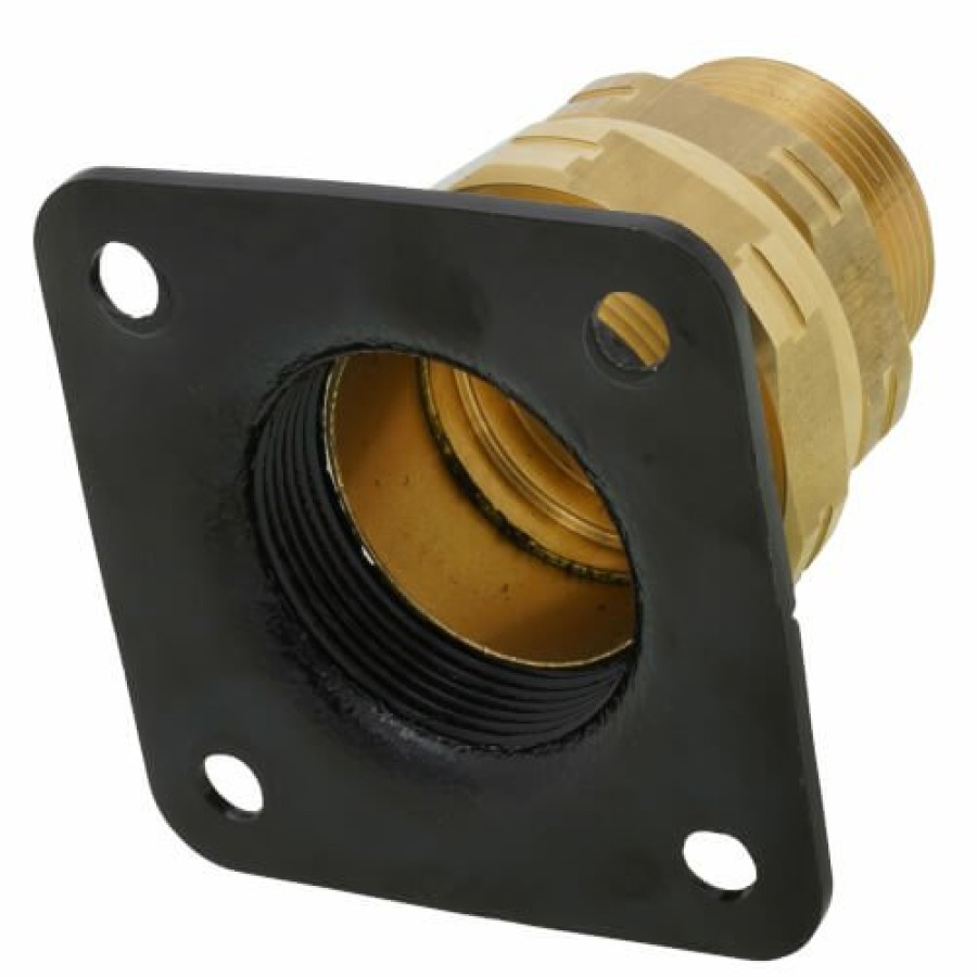 Heating Gastite Gastite Csst Fittings | 1-1/4" Termination Fitting X 1-1/4" Male Npt W/ Square Flange