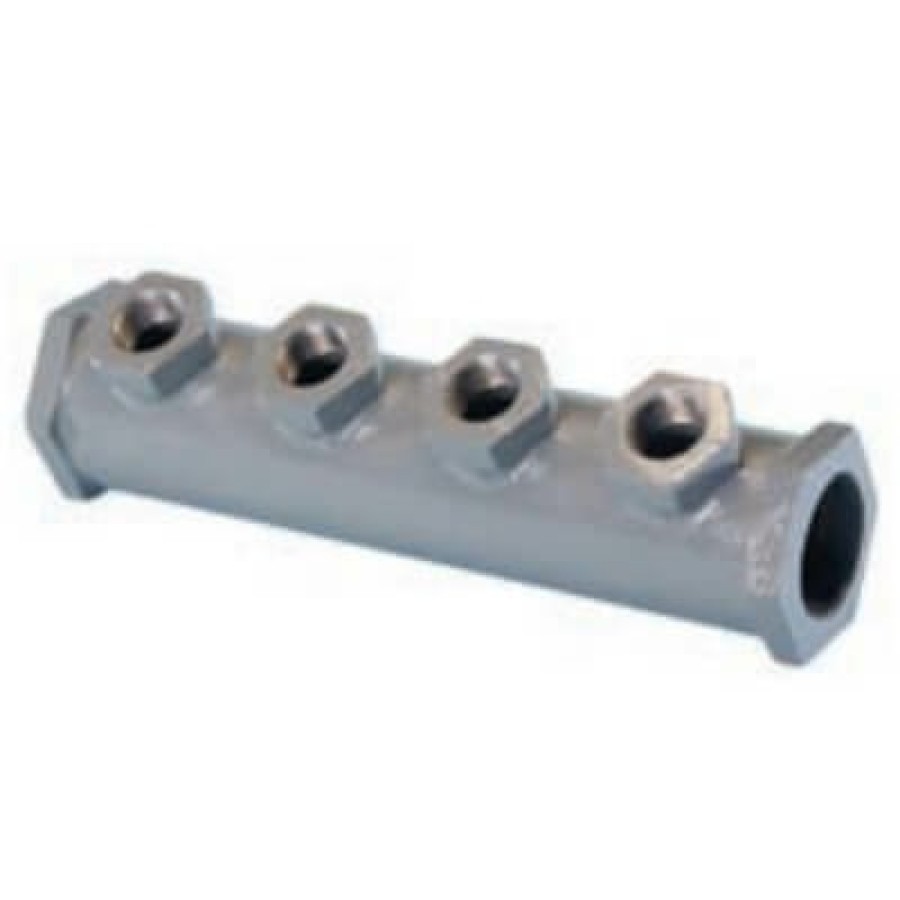 Heating TracPipe Tracpipe Installation Accessories | 4 Port, 1-1/4" X 1" Female, With 3/4" Female Ports, Large Poly Coated Manifold