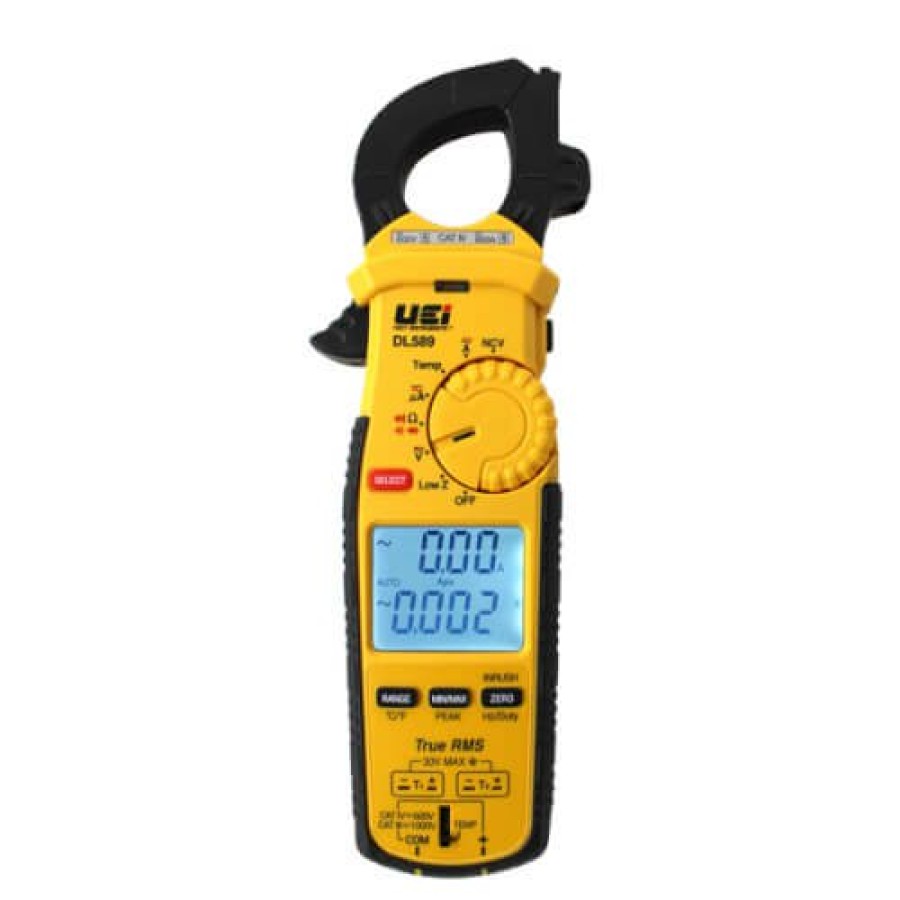 Electrical UEi Test Instruments Electrical Testers | True-Rms Dual Display 600A Clamp Meter W/ Dc Amps & Differential Temperature