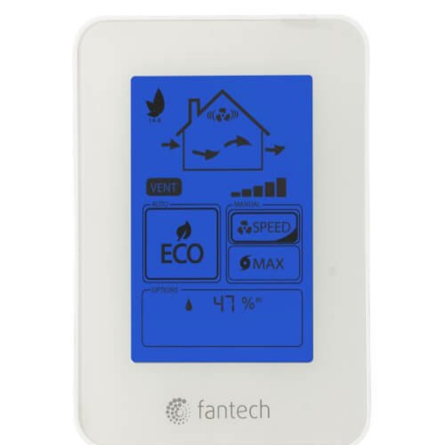 Hvac Fantech Fantech Ventilation Fans | Eco-Touch Iaq Touchscreen 5-Speed Multi-Function Dehumidistat