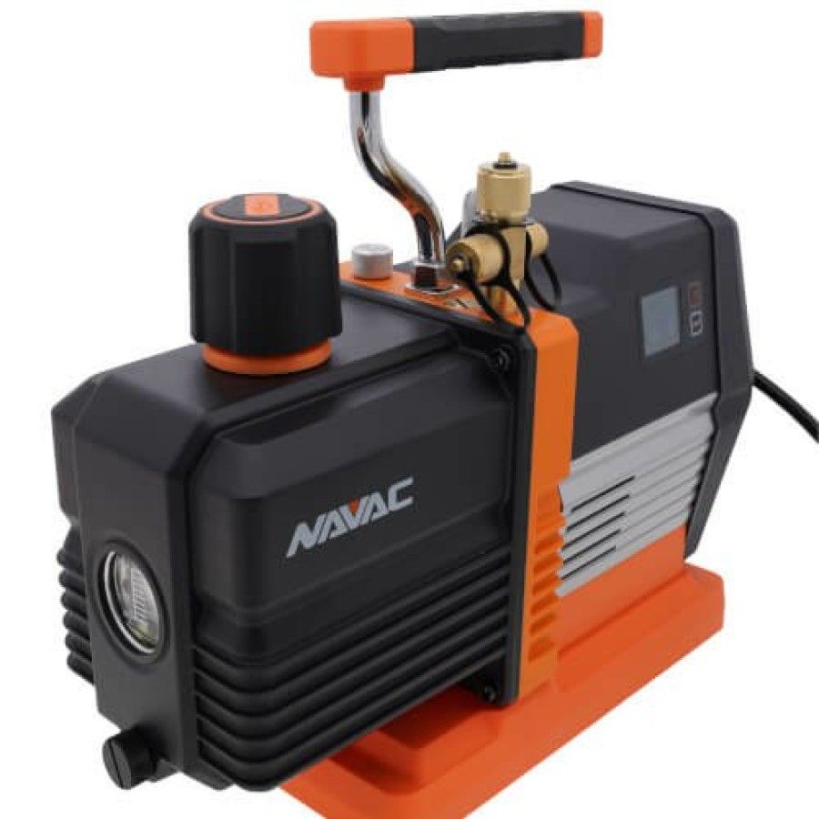 Hvac Navac Vacuum Pumps | Dual Stage Smart Vacuum Pump W/ Digital Control, Master Series (8 Cfm)