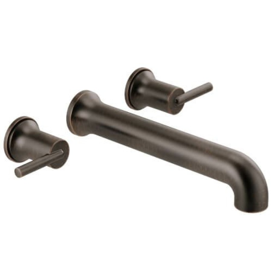 Plumbing Delta Bathtub Faucets | Trinsic 2-Handle Wall Mounted Tub Filler (Venetian Bronze)