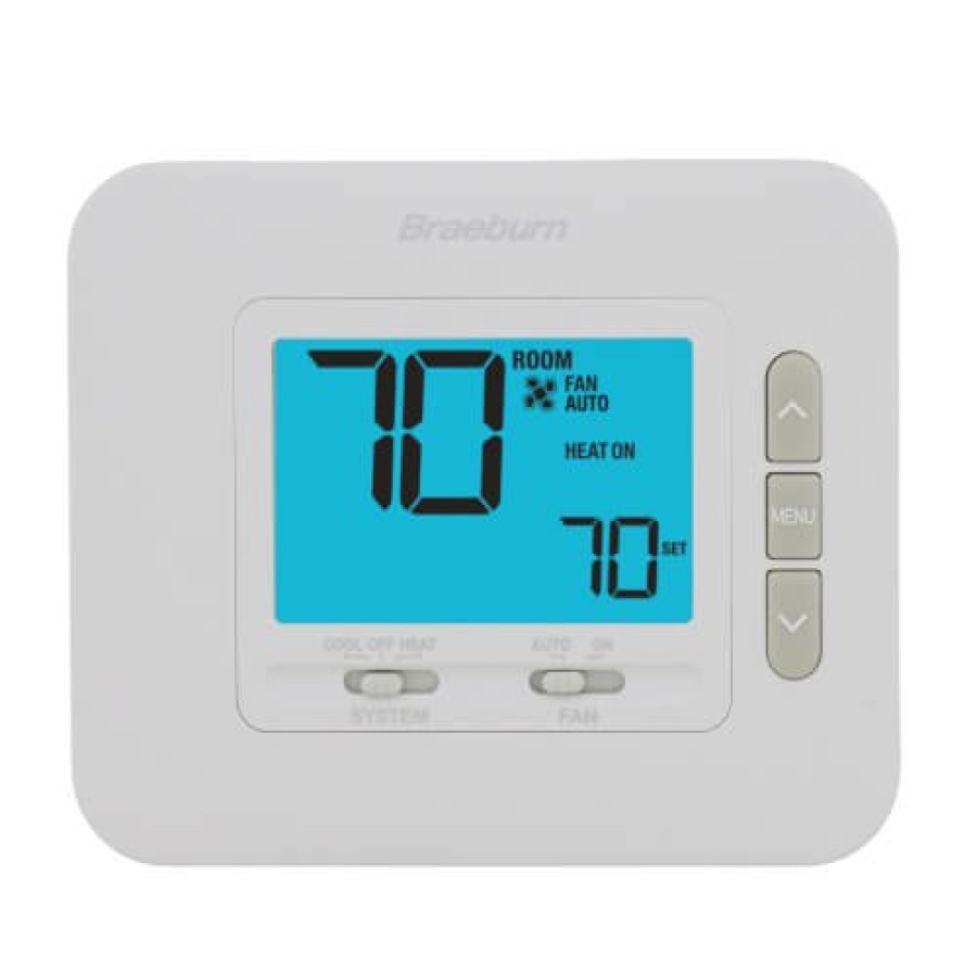 Thermostats Braeburn | Non-Programmable 1H/1C Thermostat W/ 4.4" Display