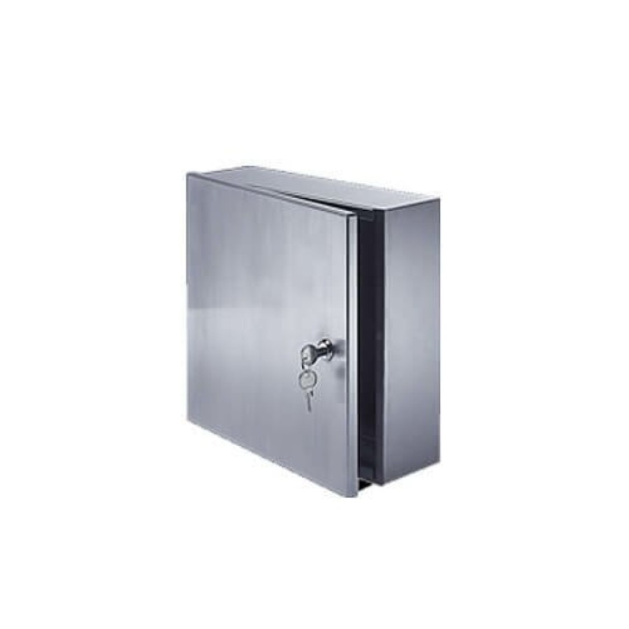 Plumbing Acudor Acudor Water Valve Boxes | 8" X 8" X 8" Surface Mounted Valve Box (Stainless Steel)