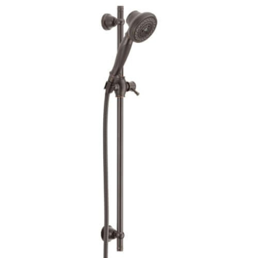 Plumbing Delta Showers | Premium 3-Setting Slide Bar Hand Shower (Venetian Bronze)