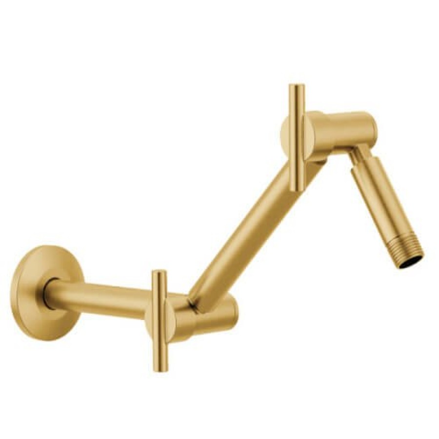 Plumbing Moen Shower Arms | 16" Brushed Gold Adjustable Shower Arm