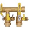 Heating Webstone Hydro-Core Manifolds | 1-1/4" Fip X 1" Hydro-Core Double Ball Drain Valve Kit W/ (2) 3/4" Ips Union Connections