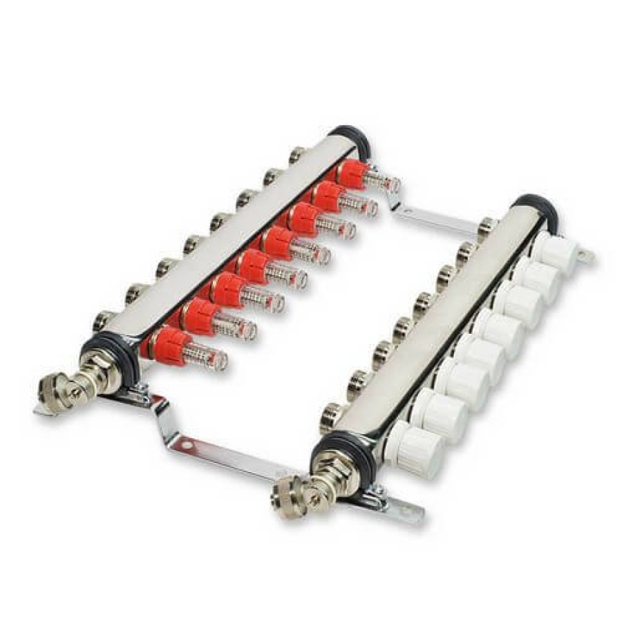 Pex Bluefin Bluefin Radiant Heat Manifolds | 8-Loop Stainless Steel Radiant Heat Manifold