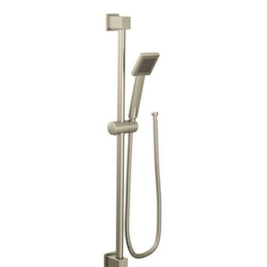 Plumbing Moen Showers | Eco-Performance Handheld Shower W/ Slide Bar, 1-Spray Pattern (Brushed Nickel)