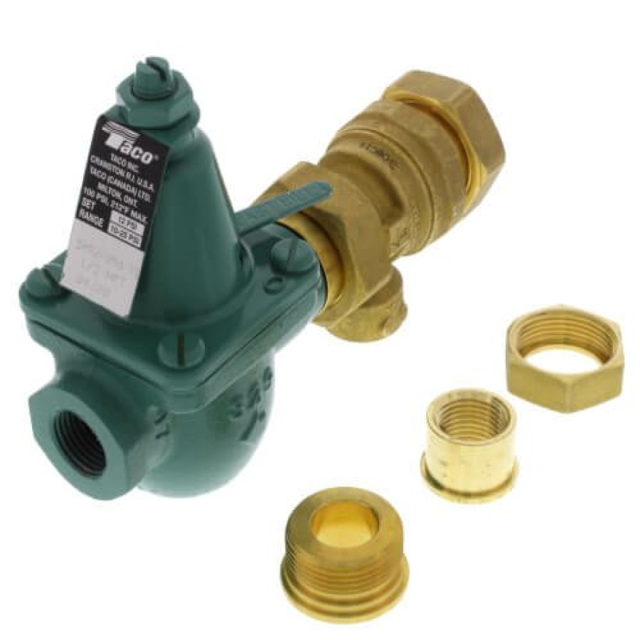 Heating Taco Combo Pressure Valves | 1/2" Cast Iron Combination Boiler Feed Valve & Backflow (Npt X Npt)