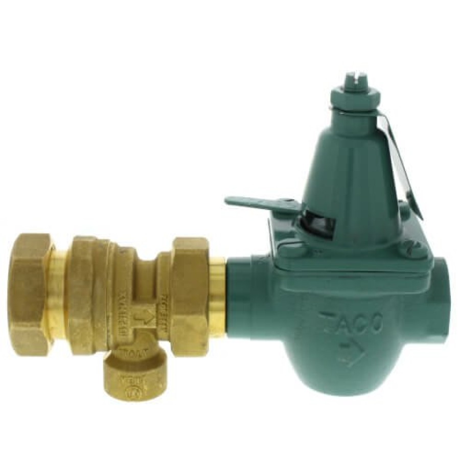 Heating Taco Combo Pressure Valves | 1/2" Cast Iron Combination Boiler Feed Valve & Backflow (Npt X Npt)