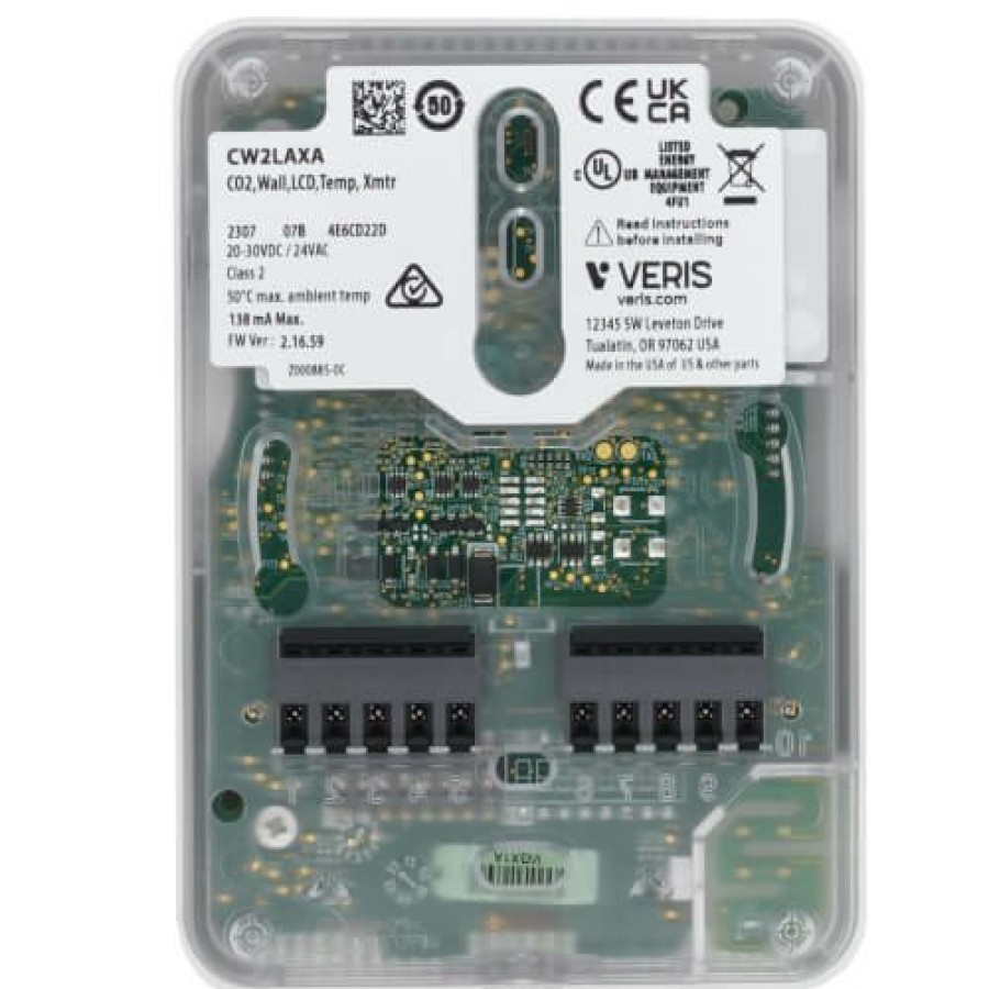 Hvac Veris Veris Sensors | Analog Air Quality Sensor For Co2 & Temperature W/ Lcd Display, Transmitter