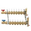 Pex Caleffi Caleffi Manifolds & Accessories | 1" Twistflow Manifold W/ Temp Gauge (9 Outlets)