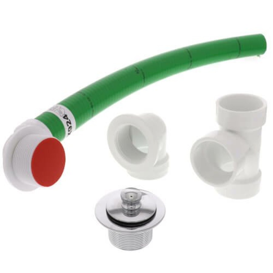 Plumbing Watco Bath Waste Kits & Parts | Innovator Flex924 Flexible Pvc Bath Waste With Lift And Turn Bathtub Stopper And Innovator Overflow (Chrome Plated)