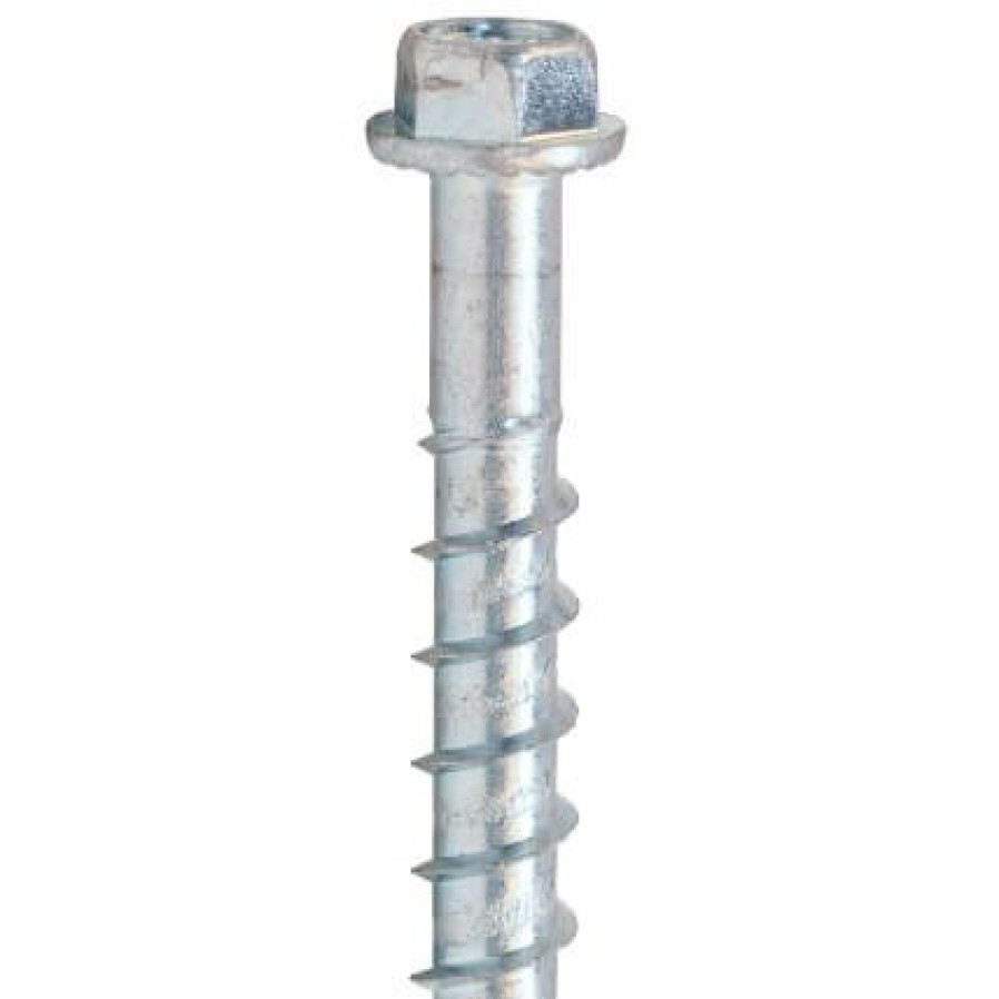 Plumbing LH Dottie Screws | 3/8" X 2-1/2" Hex Head Concrete Screw Bolt (Pack Of 50)