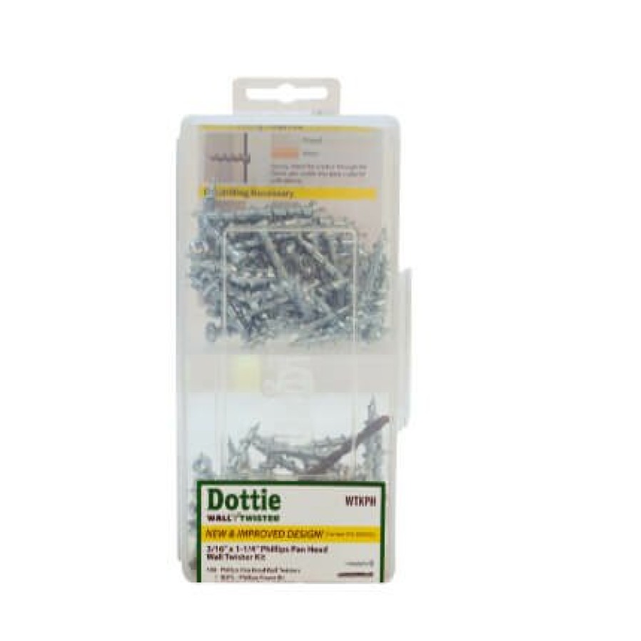 Hvac LH Dottie Concrete Anchors And Screws | 3/16" X 1-1/4" Phillips Pan Head Wall Twister Kit