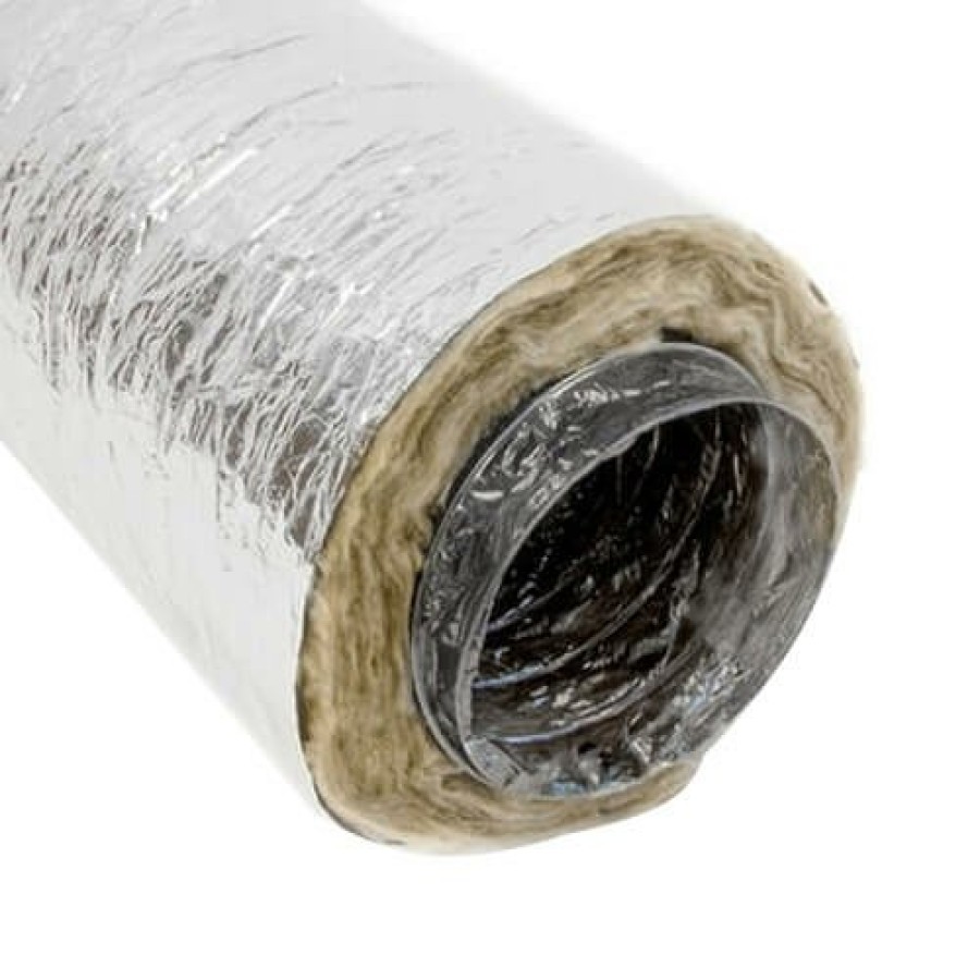 Hvac H&C Flex Metalized Jacket Air Ducts | 6" X 25' F214 Insulated Flex Duct (Silver Jacket)