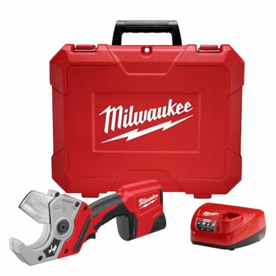 Plumbing Milwaukee Pvc Tools | M12 Cordless Pvc Pipe Cutter Shear Kit