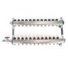 Pex Uponor (Wirsbo) Uponor Stainless Steel Manifolds | 12-Loop 1-1/4" Stainless Steel Radiant Heat Manifold Assembly W/ Flow Meter