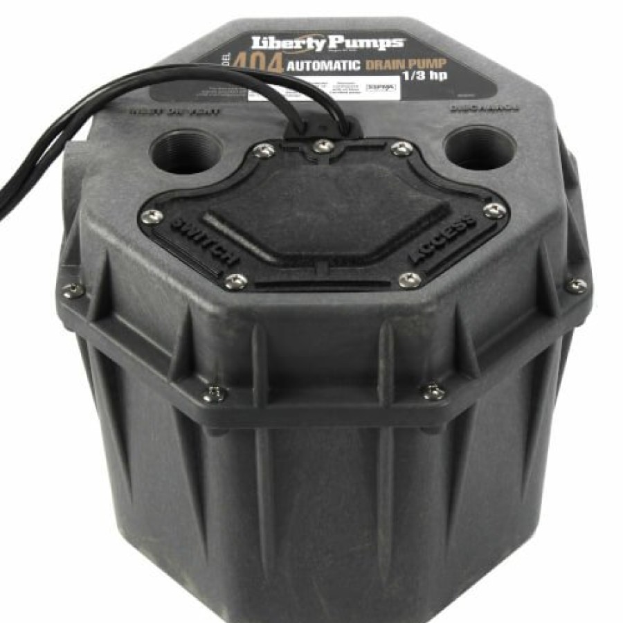 Plumbing Liberty Pumps Drain & Utility Pumps | 1/3 Hp Residential Drain Pump - 115V - 10 Ft Cord, 1-1/2" Connections